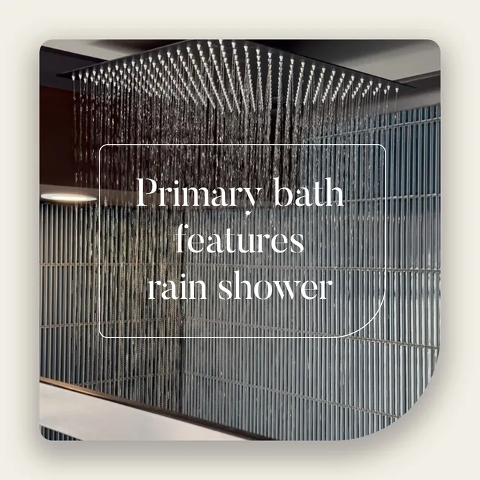 Primary bath rain shower